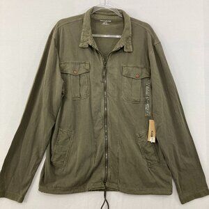 New DKNY size XL Olive Green Long Sleeve Full Zip Utility Jacket Gorpcore